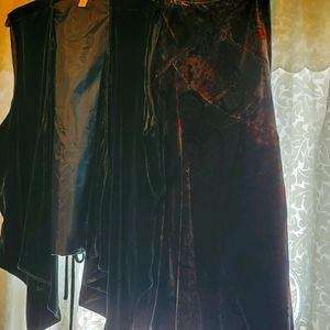 COLDWATER CREEK VELVET VEST & SKIRT